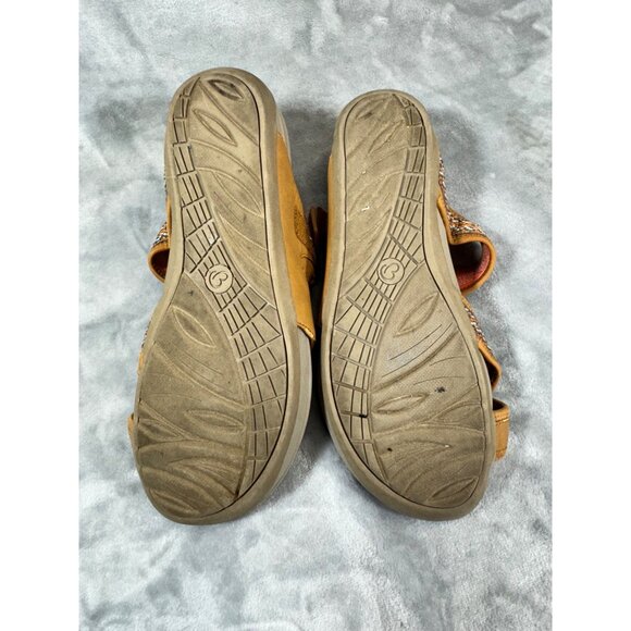 BareTraps Womens sandals 10M brown cushion shoes small wedge - Picture 13 of 16